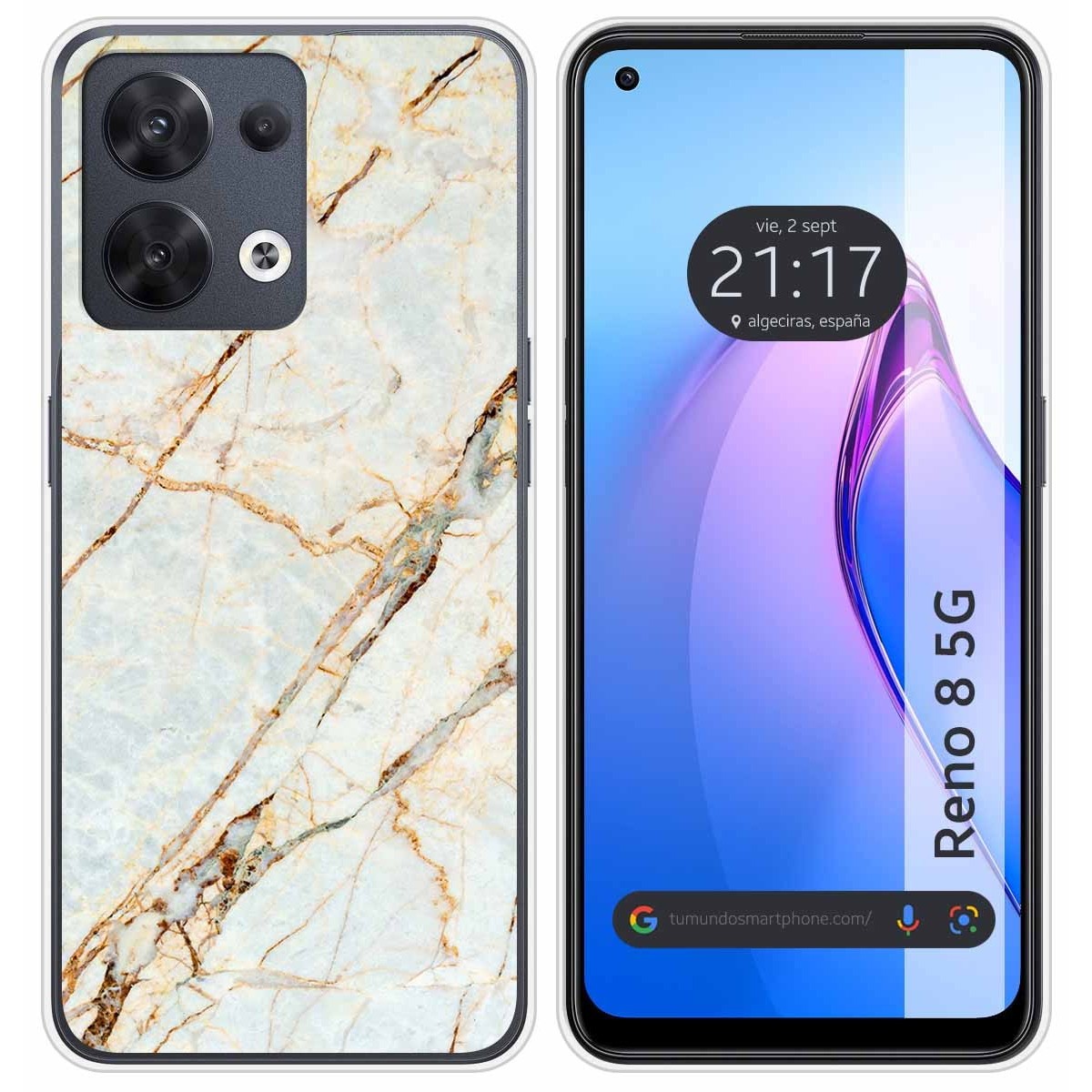 Funda Silicona para Oppo Reno 8 5G diseño Mármol 13 Dibujos