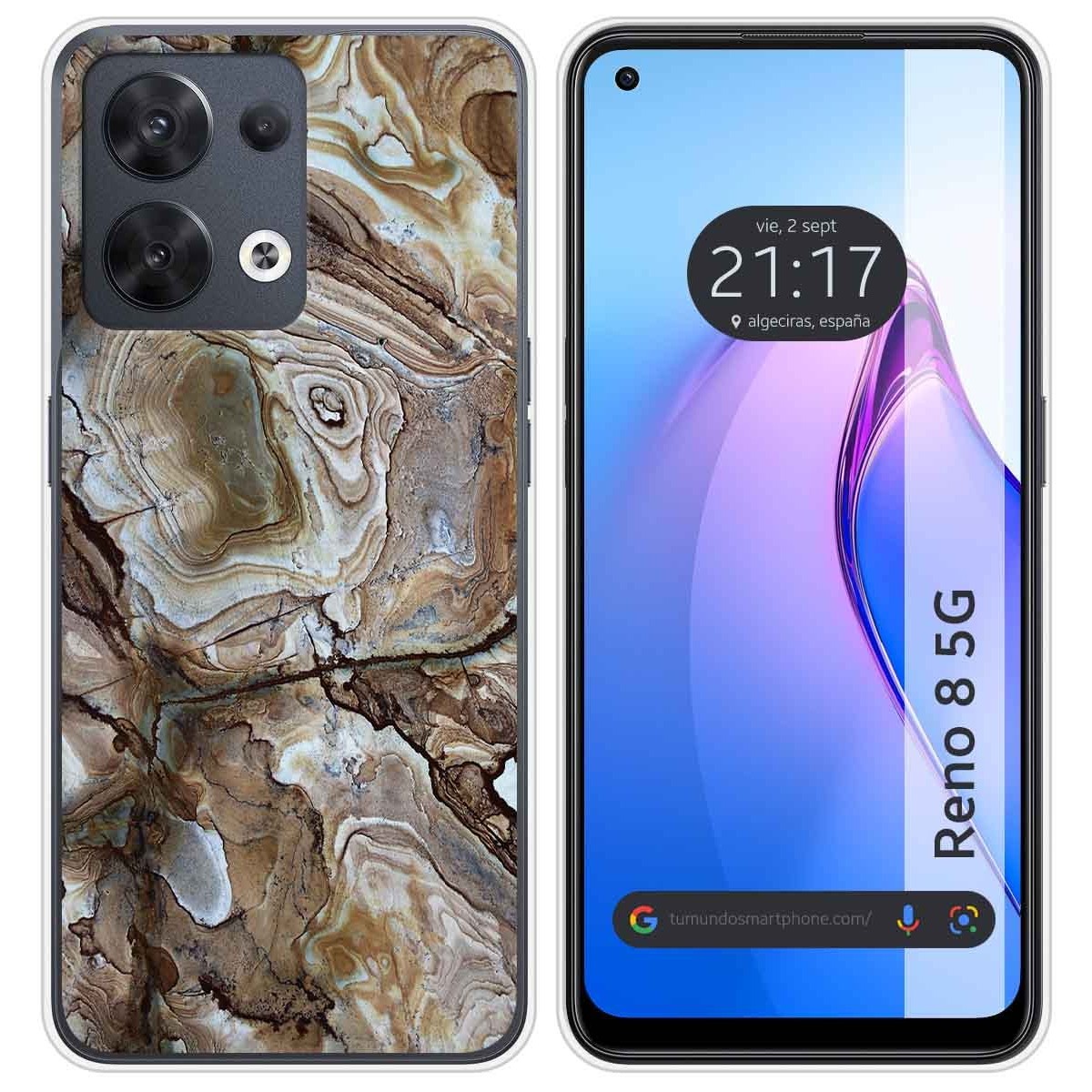 Funda Silicona para Oppo Reno 8 5G diseño Mármol 14 Dibujos