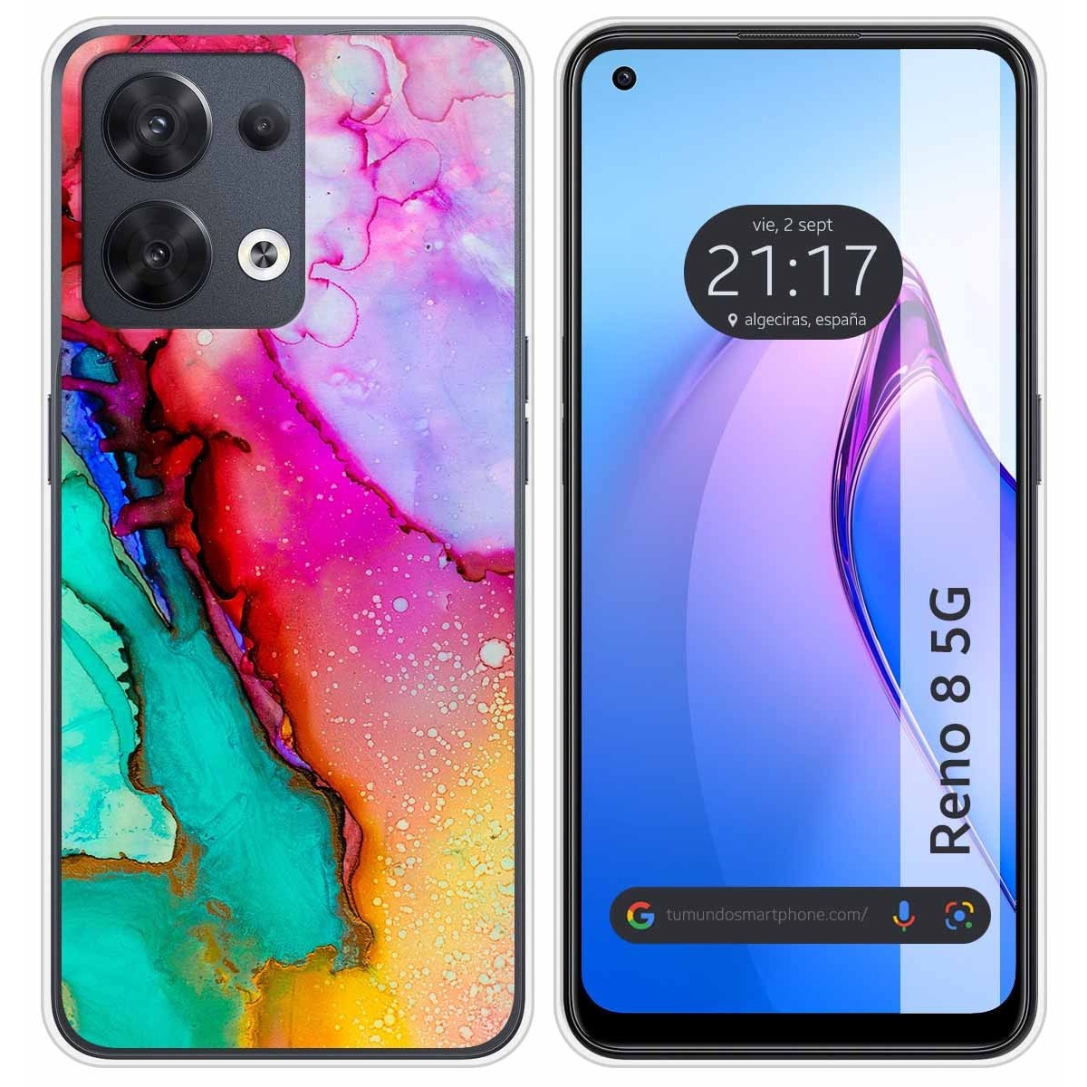 Funda Silicona para Oppo Reno 8 5G diseño Mármol 15 Dibujos