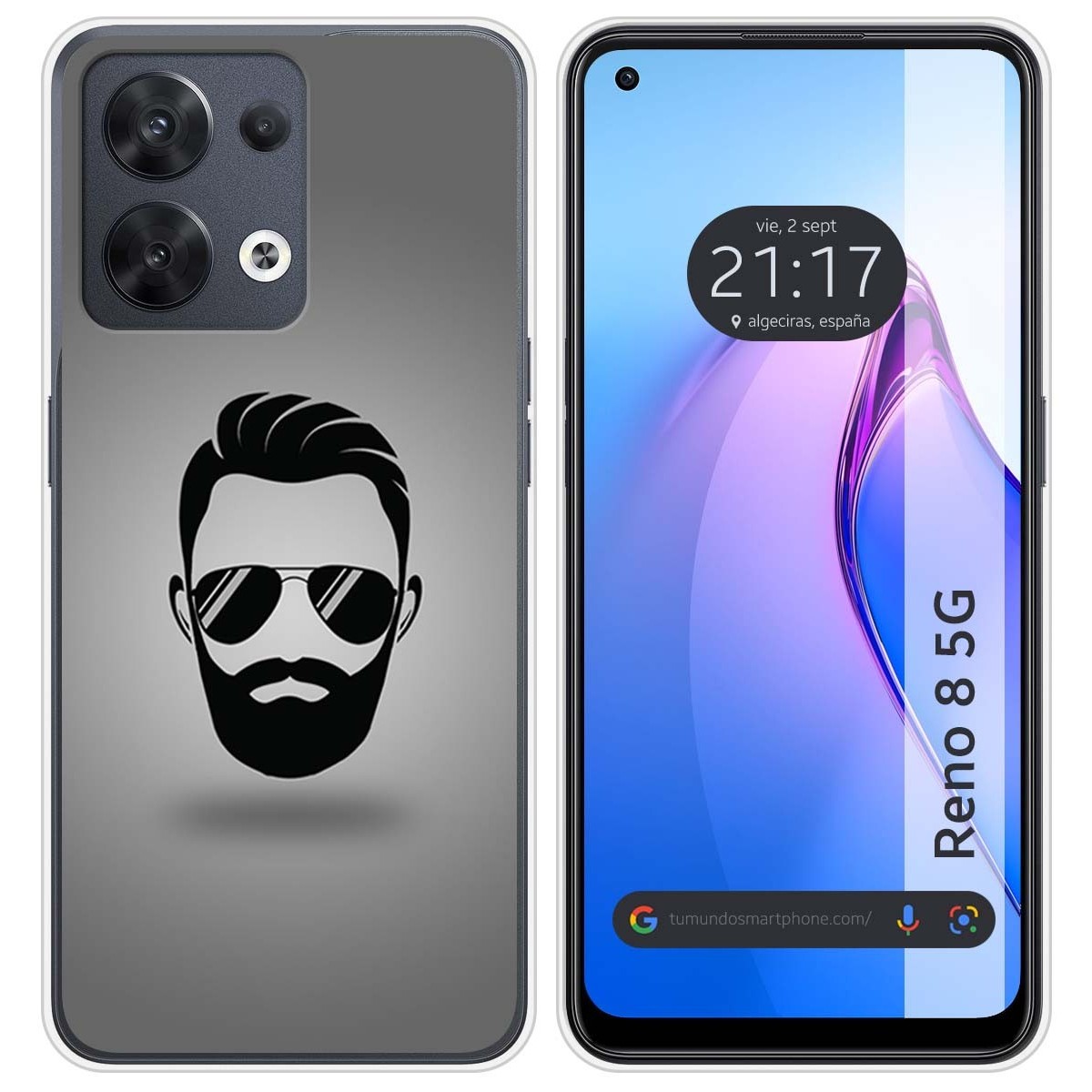 Funda Silicona para Oppo Reno 8 5G diseño Barba Dibujos