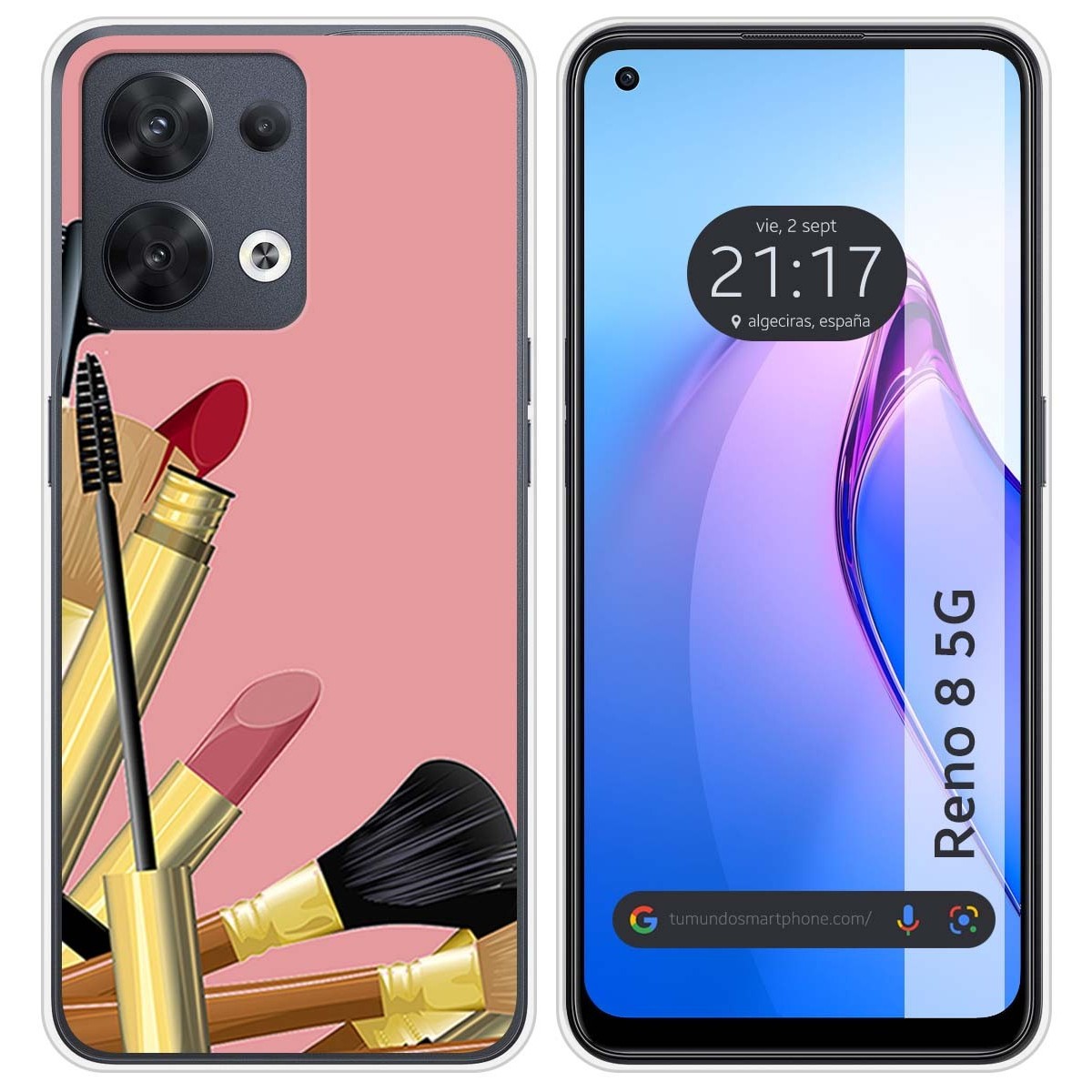 Funda Silicona para Oppo Reno 8 5G diseño Brochas Dibujos