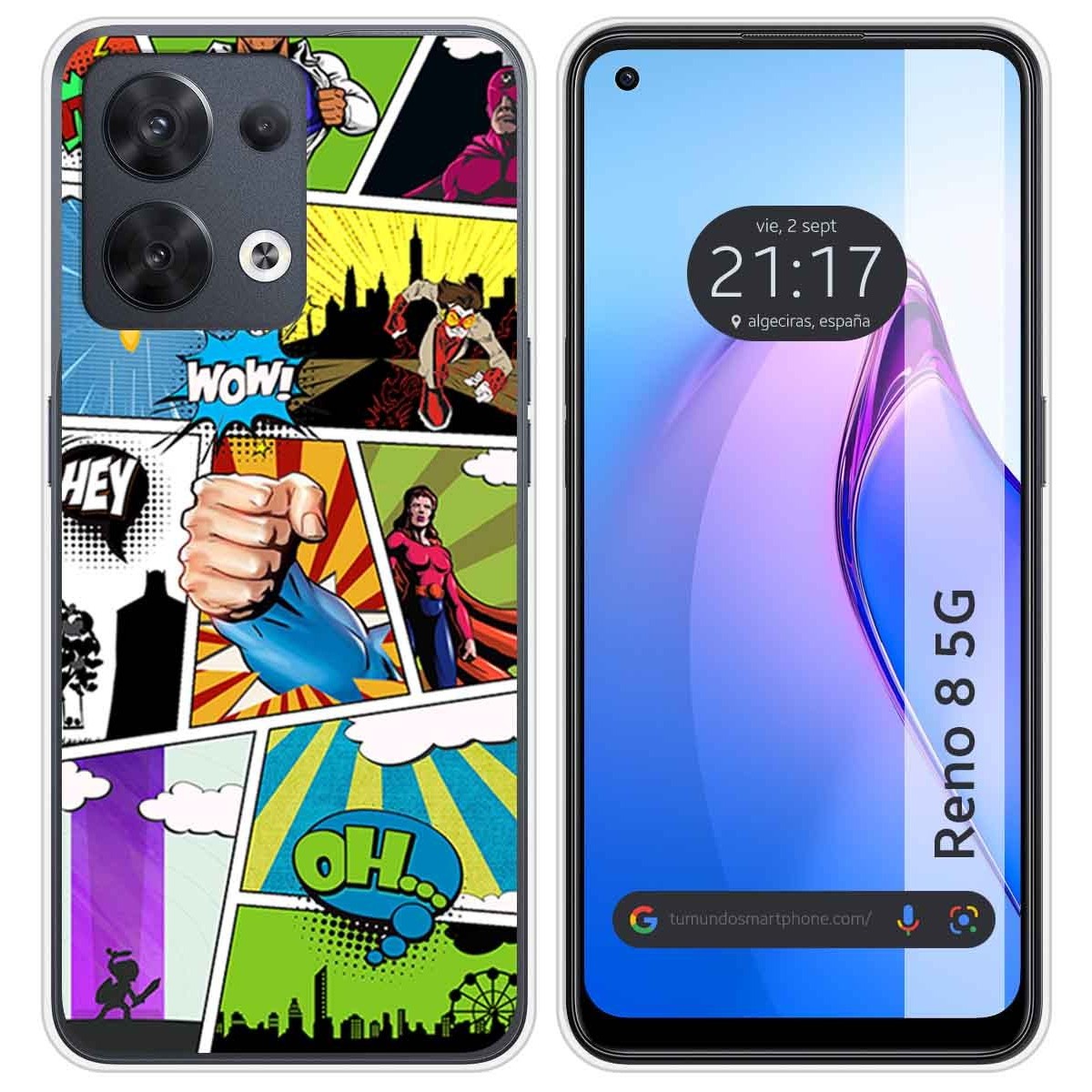 Funda Silicona para Oppo Reno 8 5G diseño Comic Dibujos