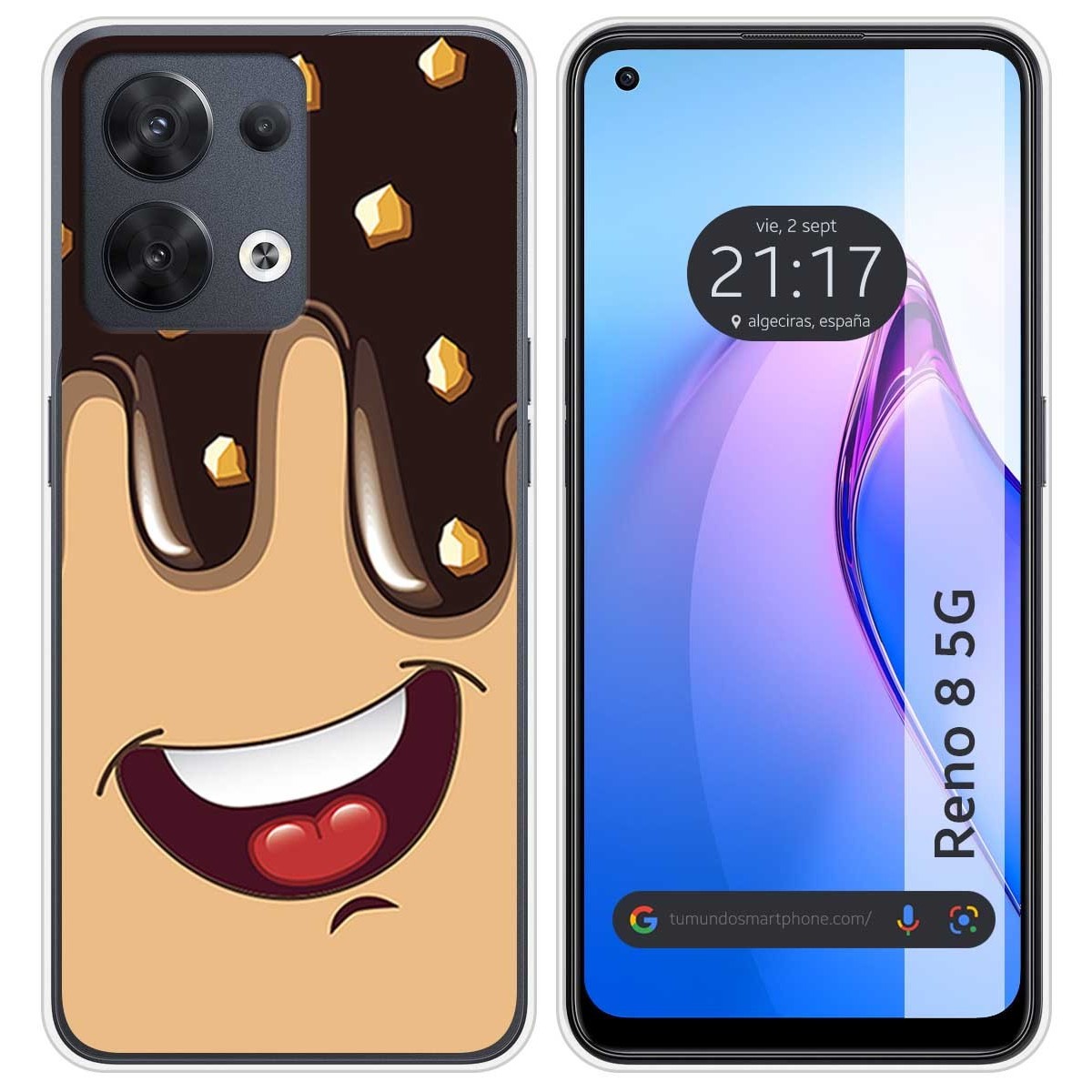 Funda Silicona para Oppo Reno 8 5G diseño Helado Chocolate Dibujos