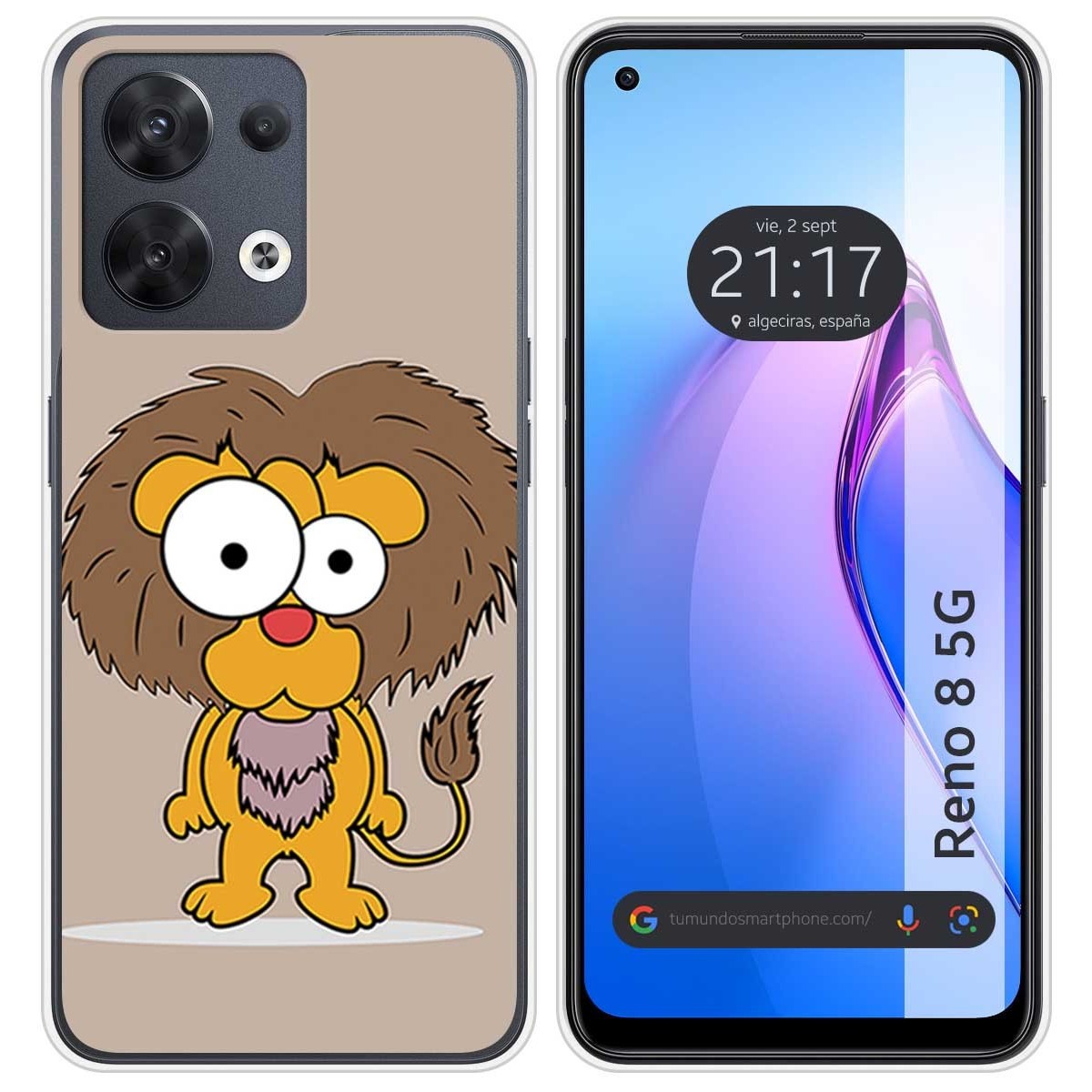 Funda Silicona para Oppo Reno 8 5G diseño Leon Dibujos