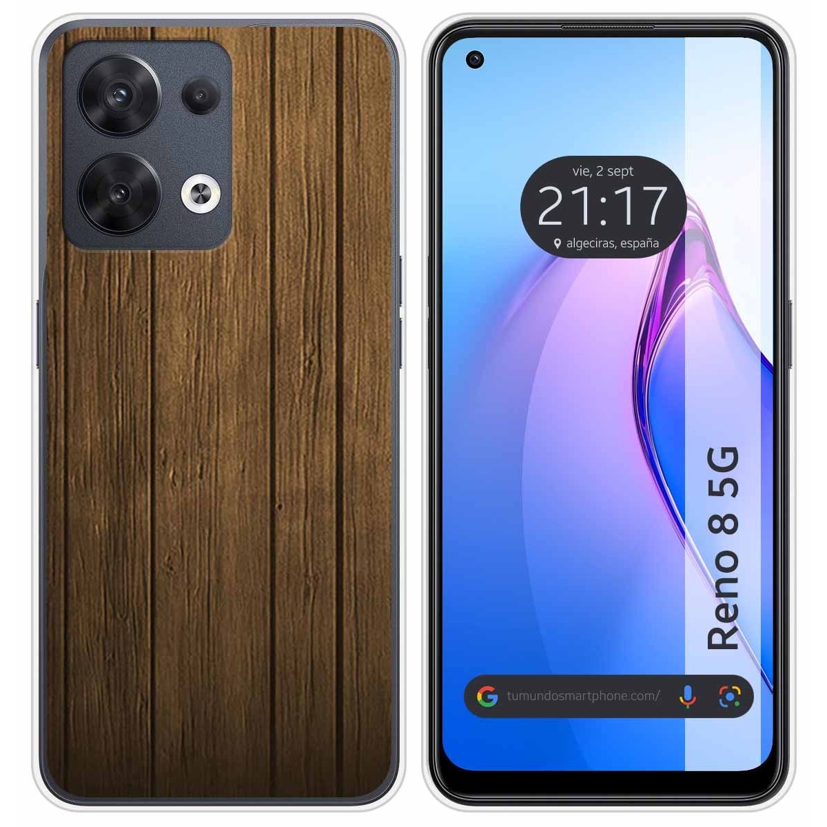 Funda Silicona para Oppo Reno 8 5G diseño Madera Dibujos