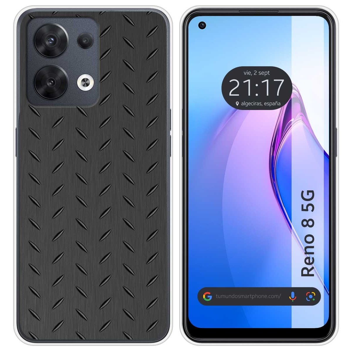 Funda Silicona para Oppo Reno 8 5G diseño Metal Dibujos