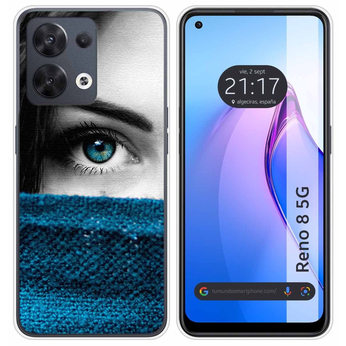 Funda Silicona para Oppo Reno 8 5G diseño Ojo Dibujos