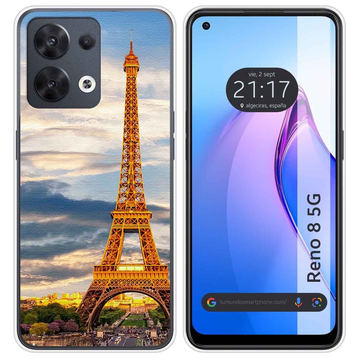 Funda Silicona para Oppo Reno 8 5G diseño Paris Dibujos