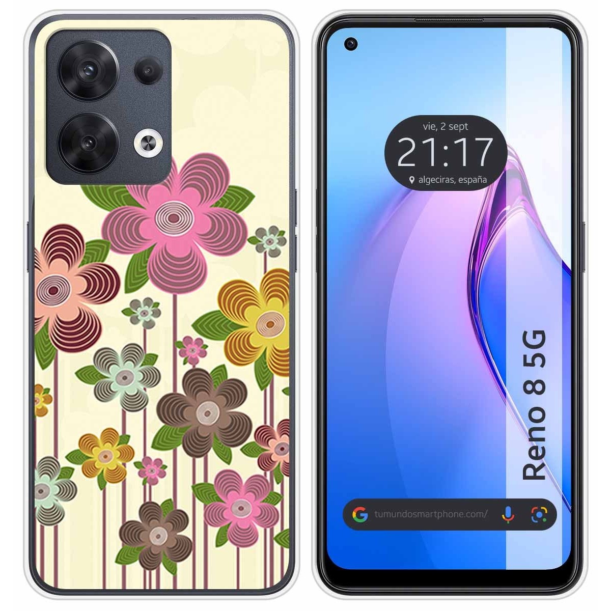 Funda Silicona para Oppo Reno 8 5G diseño Primavera En Flor Dibujos