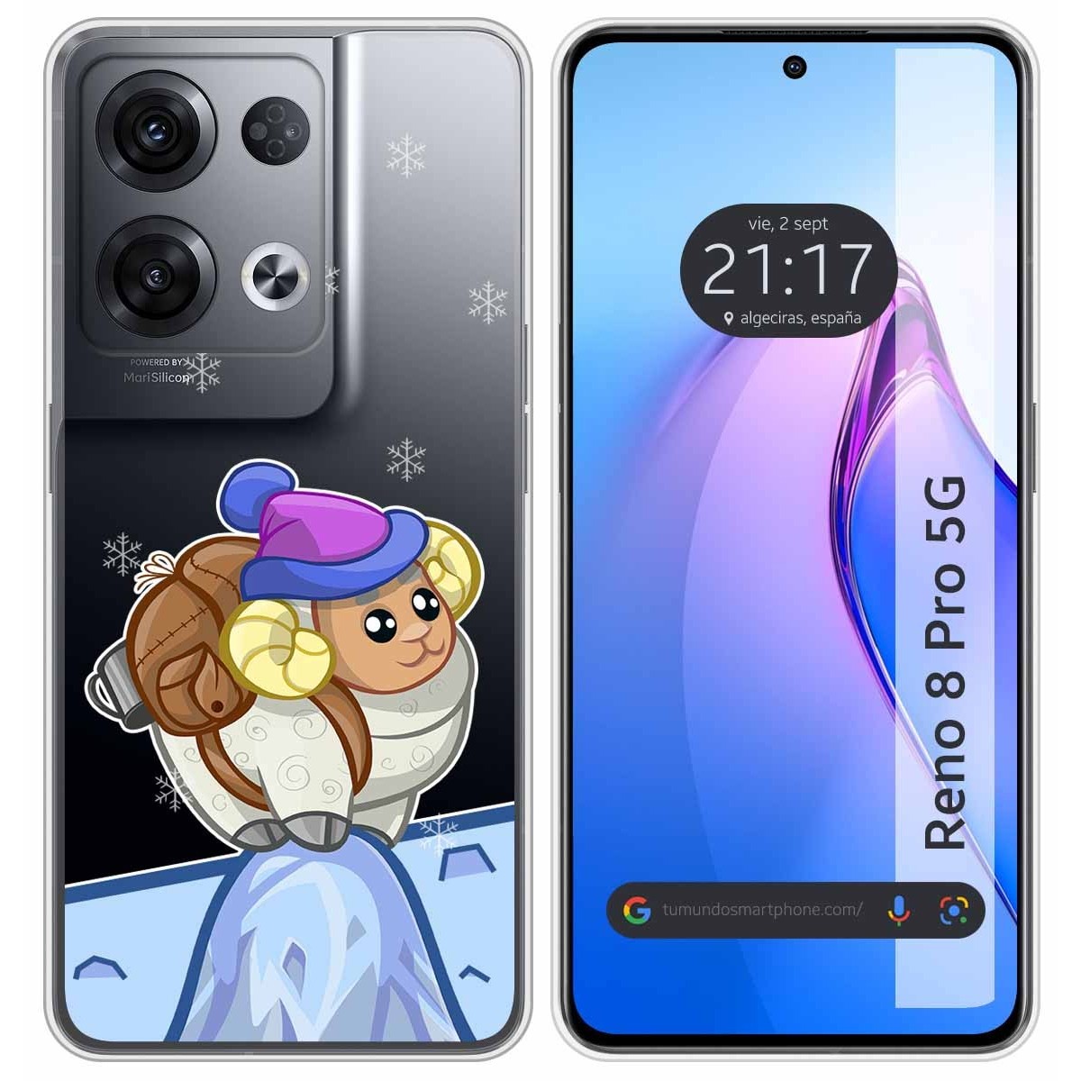 Funda Silicona Transparente para Oppo Reno 8 Pro 5G diseño Cabra Dibujos