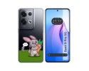 Funda Silicona Transparente para Oppo Reno 8 Pro 5G diseño Conejo Dibujos