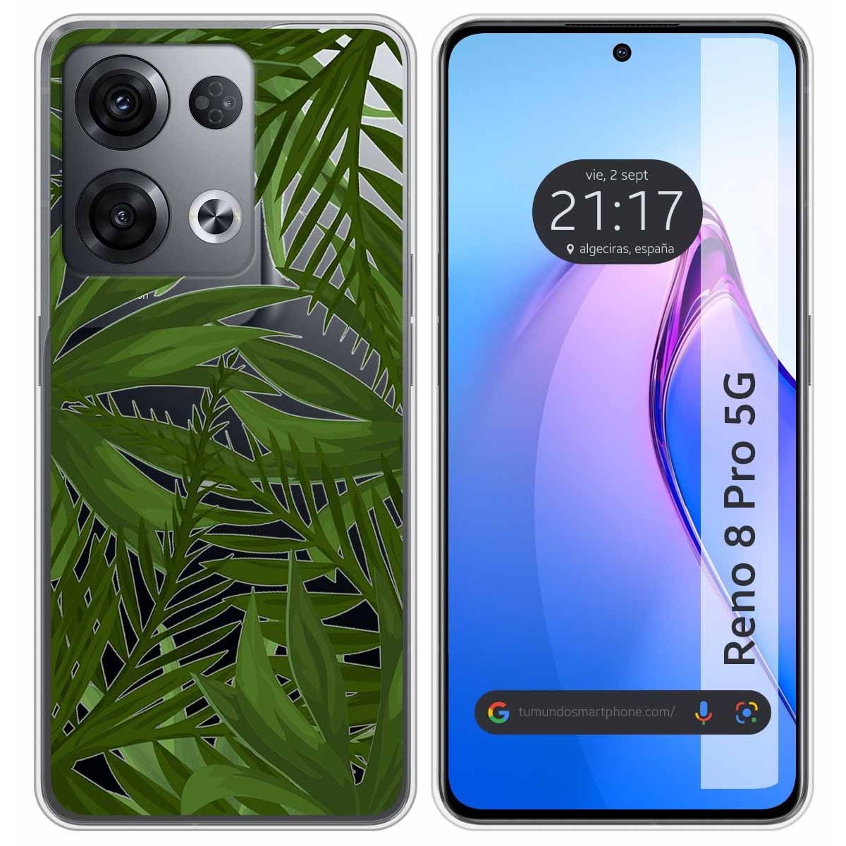 Funda Silicona Transparente para Oppo Reno 8 Pro 5G diseño Jungla Dibujos