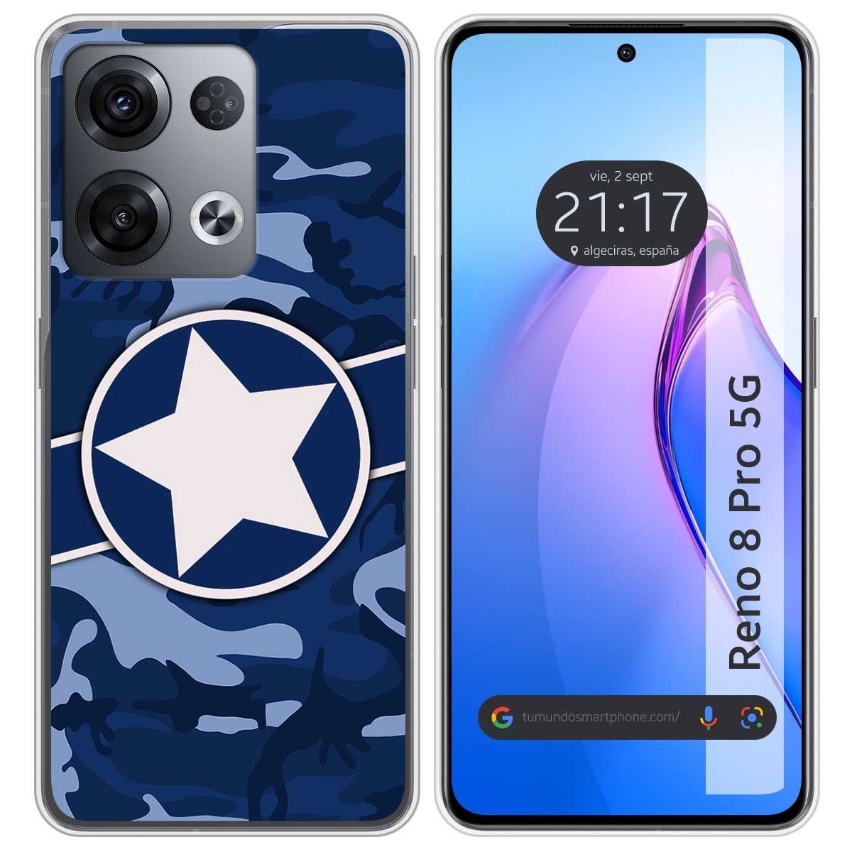 Funda Silicona para Oppo Reno 8 Pro 5G diseño Camuflaje 03 Dibujos