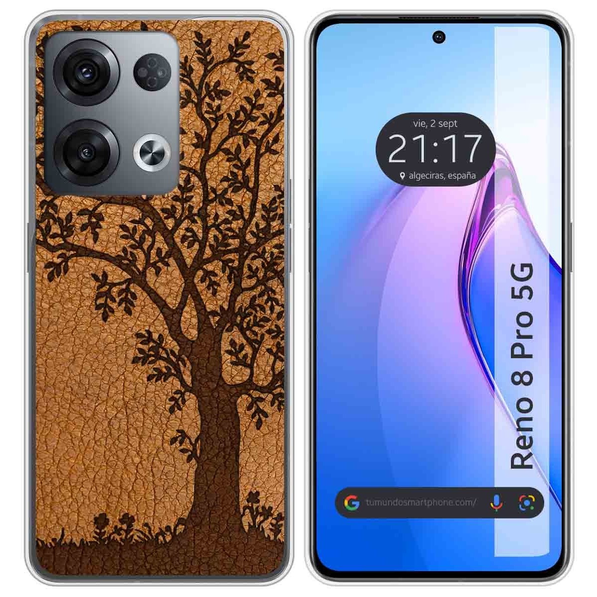 Funda Silicona para Oppo Reno 8 Pro 5G diseño Cuero 03 Dibujos