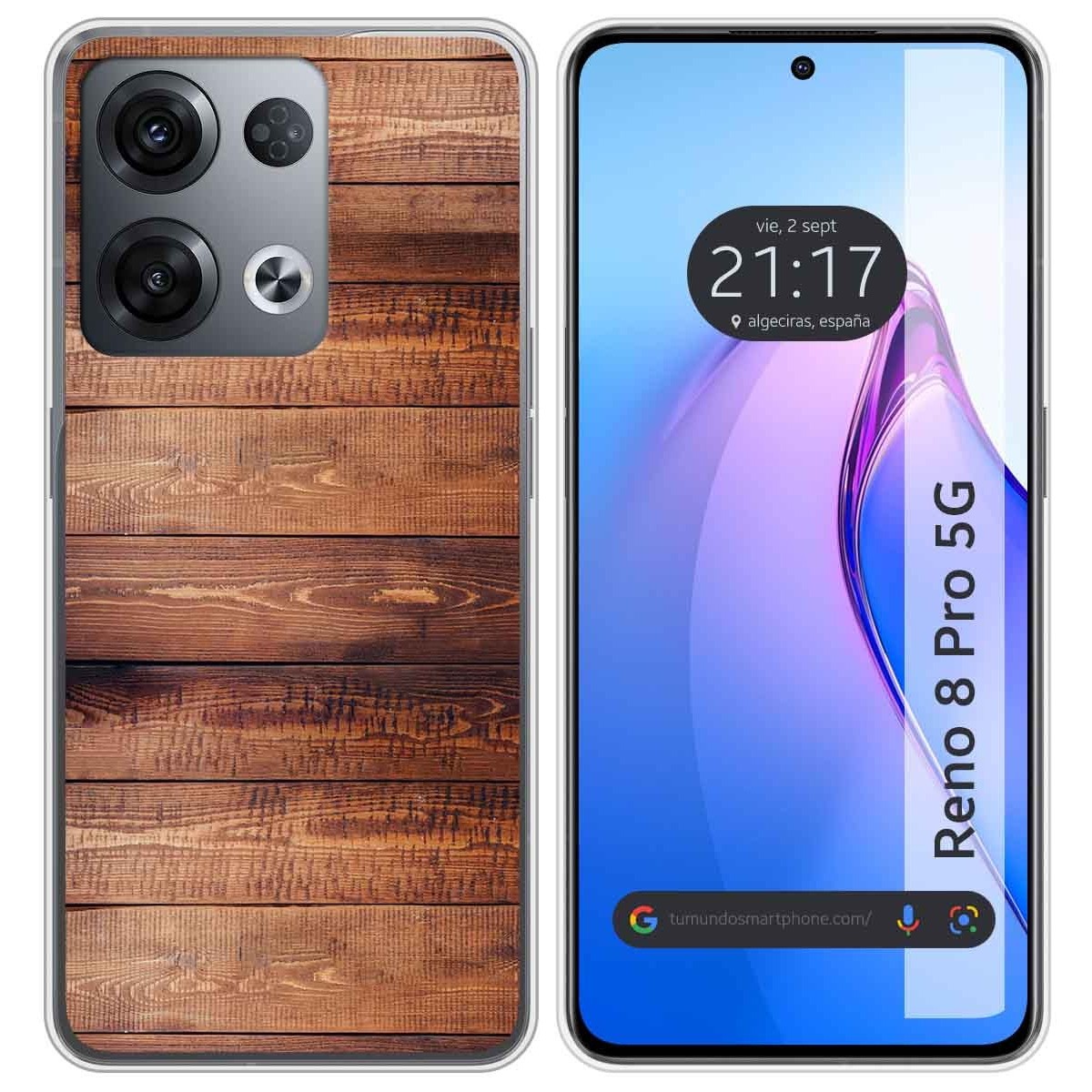 Funda Silicona para Oppo Reno 8 Pro 5G diseño Madera 02 Dibujos