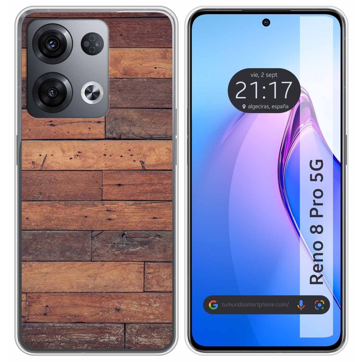 Funda Silicona para Oppo Reno 8 Pro 5G diseño Madera 03 Dibujos