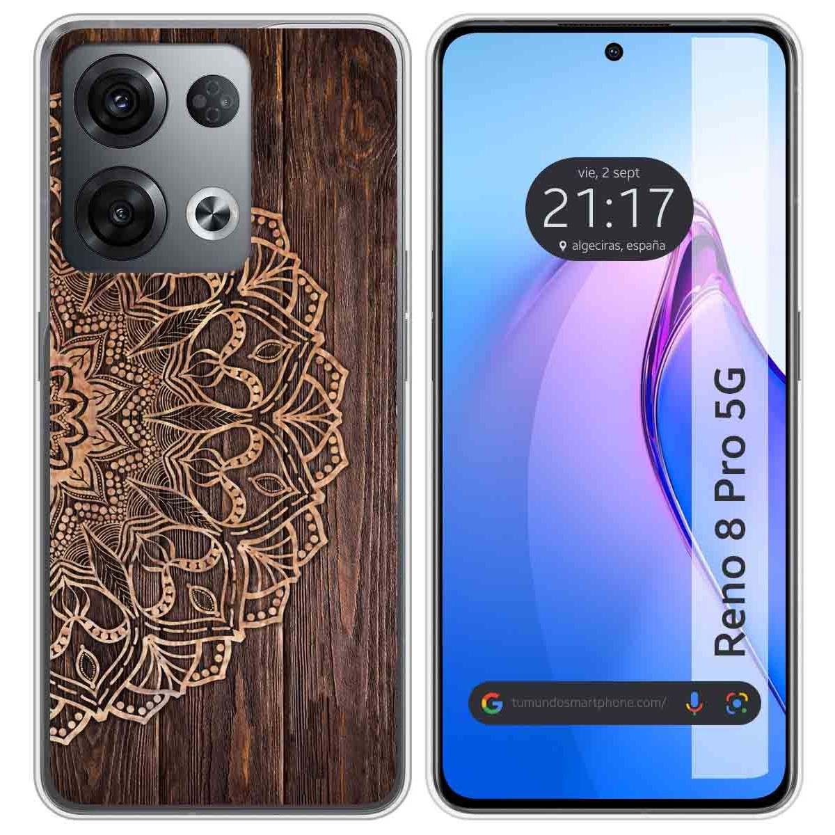 Funda Silicona para Oppo Reno 8 Pro 5G diseño Madera 06 Dibujos