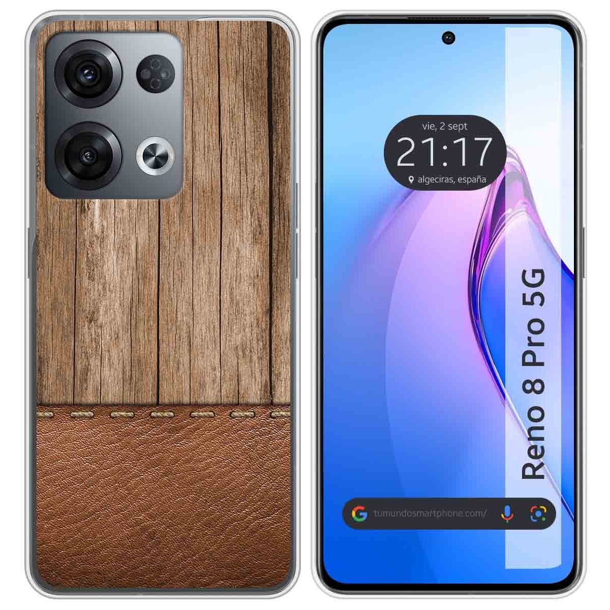 Funda Silicona para Oppo Reno 8 Pro 5G diseño Madera 09 Dibujos