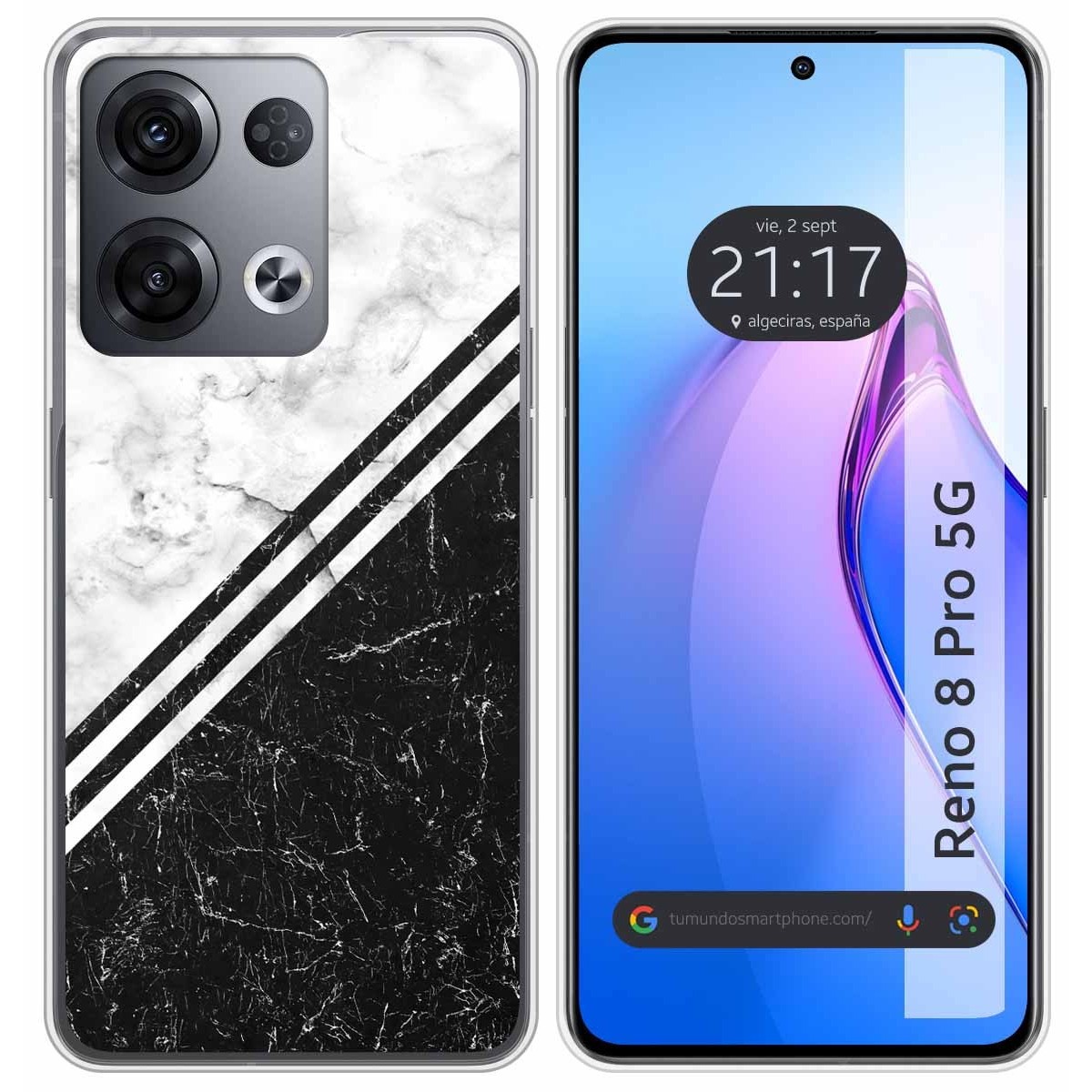 Funda Silicona para Oppo Reno 8 Pro 5G diseño Mármol 01 Dibujos