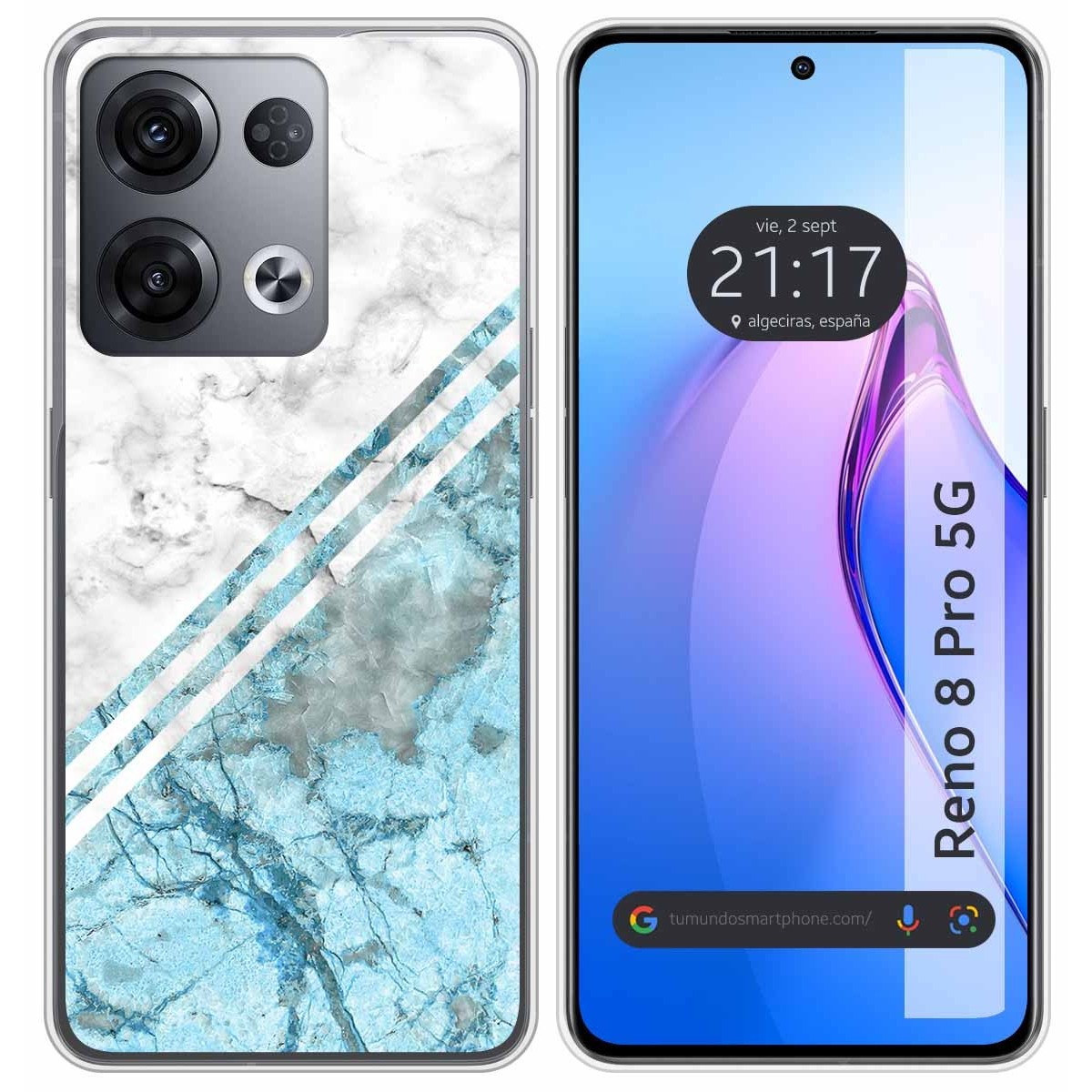 Funda Silicona para Oppo Reno 8 Pro 5G diseño Mármol 02 Dibujos