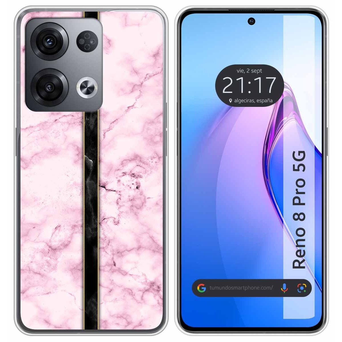 Funda Silicona para Oppo Reno 8 Pro 5G diseño Mármol 04 Dibujos