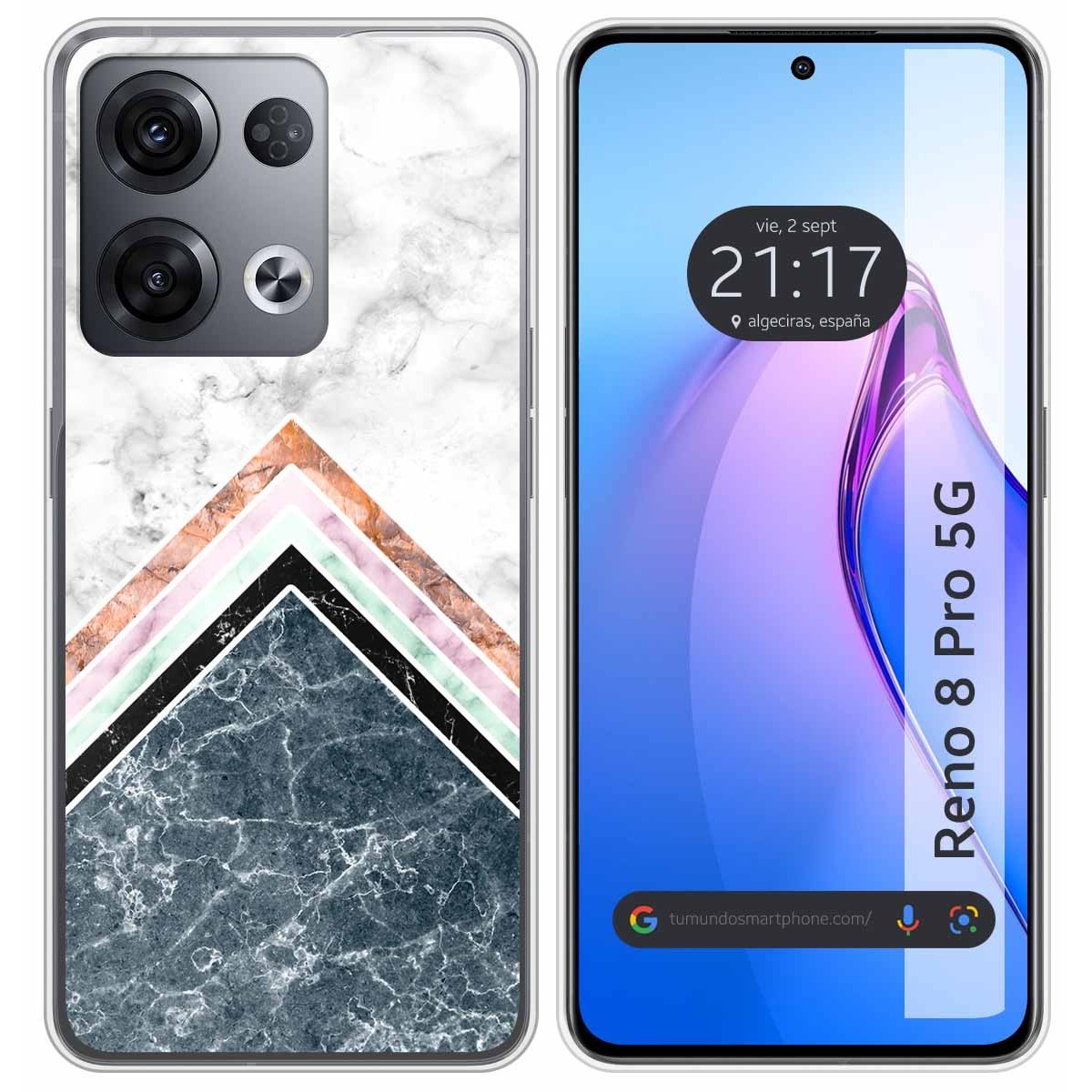 Funda Silicona para Oppo Reno 8 Pro 5G diseño Mármol 05 Dibujos