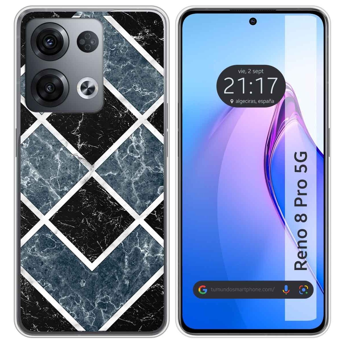 Funda Silicona para Oppo Reno 8 Pro 5G diseño Mármol 06 Dibujos