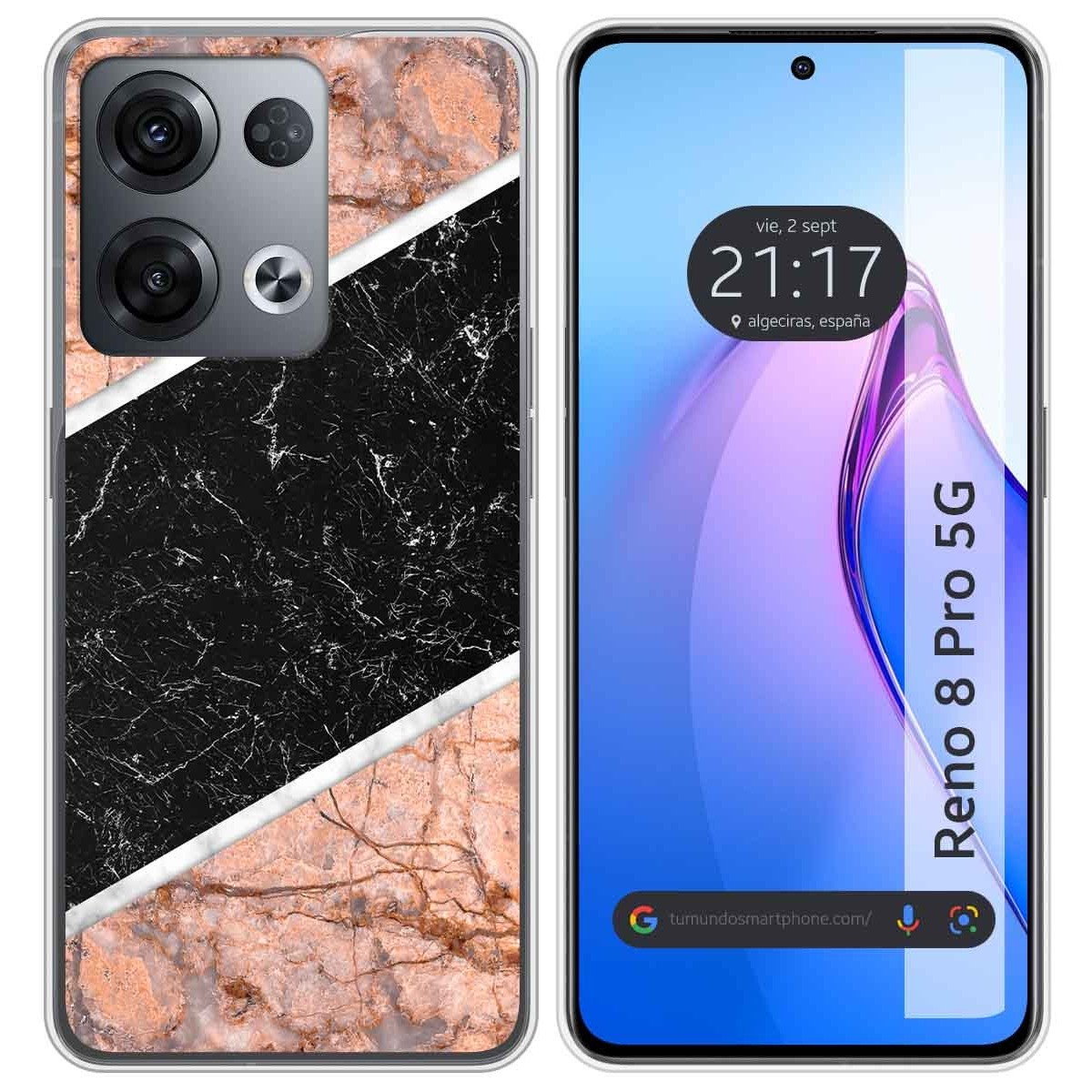 Funda Silicona para Oppo Reno 8 Pro 5G diseño Mármol 07 Dibujos