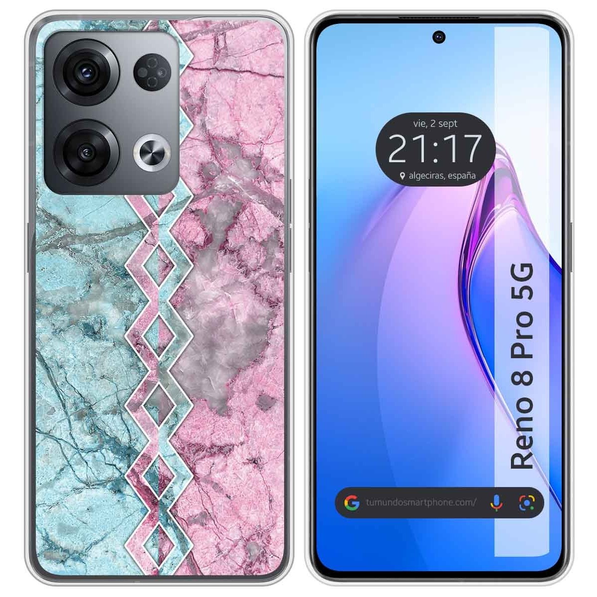 Funda Silicona para Oppo Reno 8 Pro 5G diseño Mármol 08 Dibujos