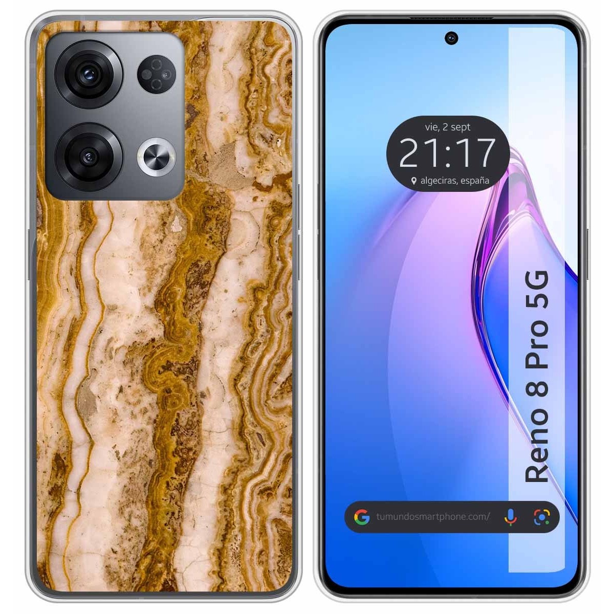 Funda Silicona para Oppo Reno 8 Pro 5G diseño Mármol 10 Dibujos