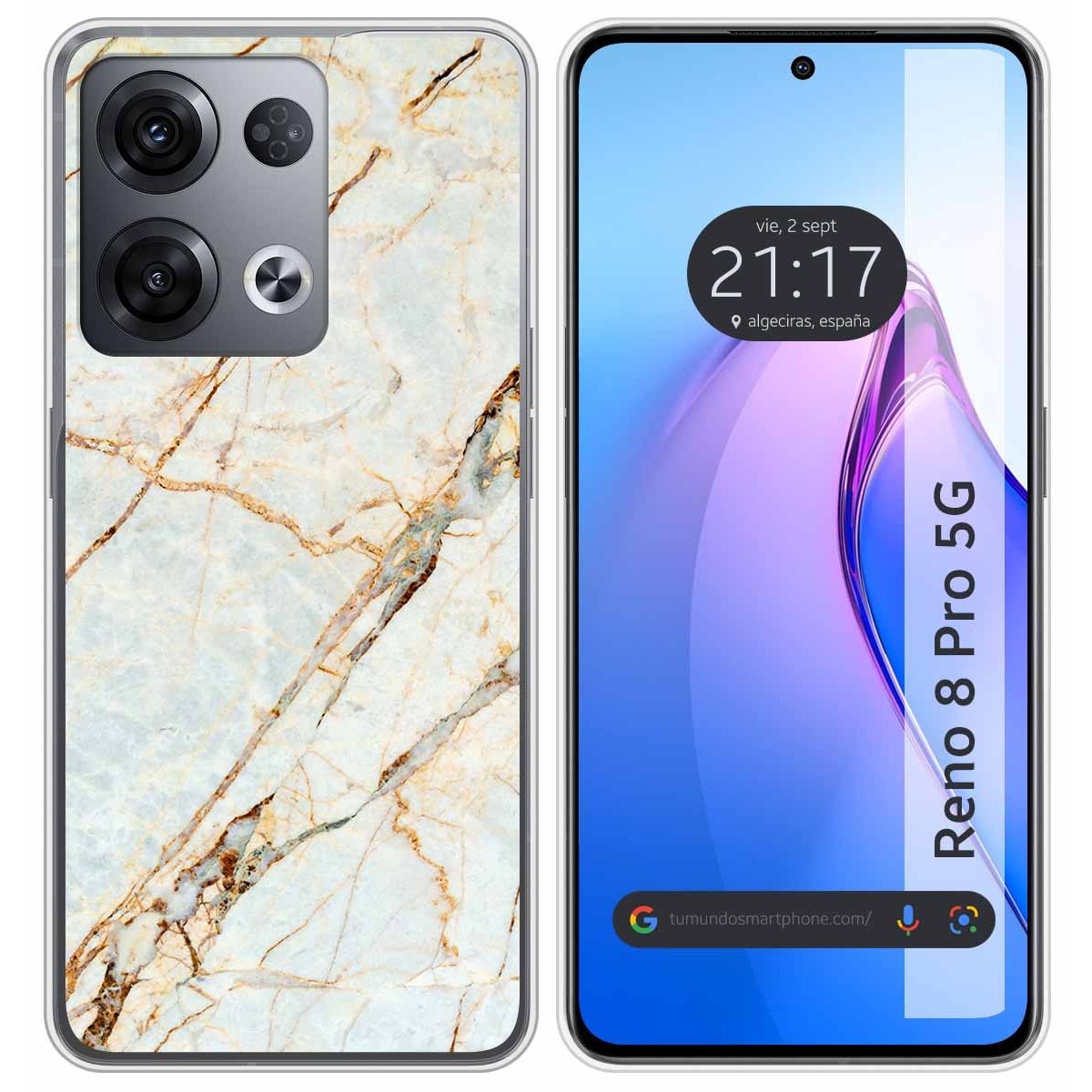 Funda Silicona para Oppo Reno 8 Pro 5G diseño Mármol 13 Dibujos