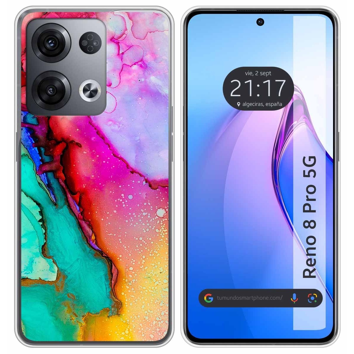 Funda Silicona para Oppo Reno 8 Pro 5G diseño Mármol 15 Dibujos