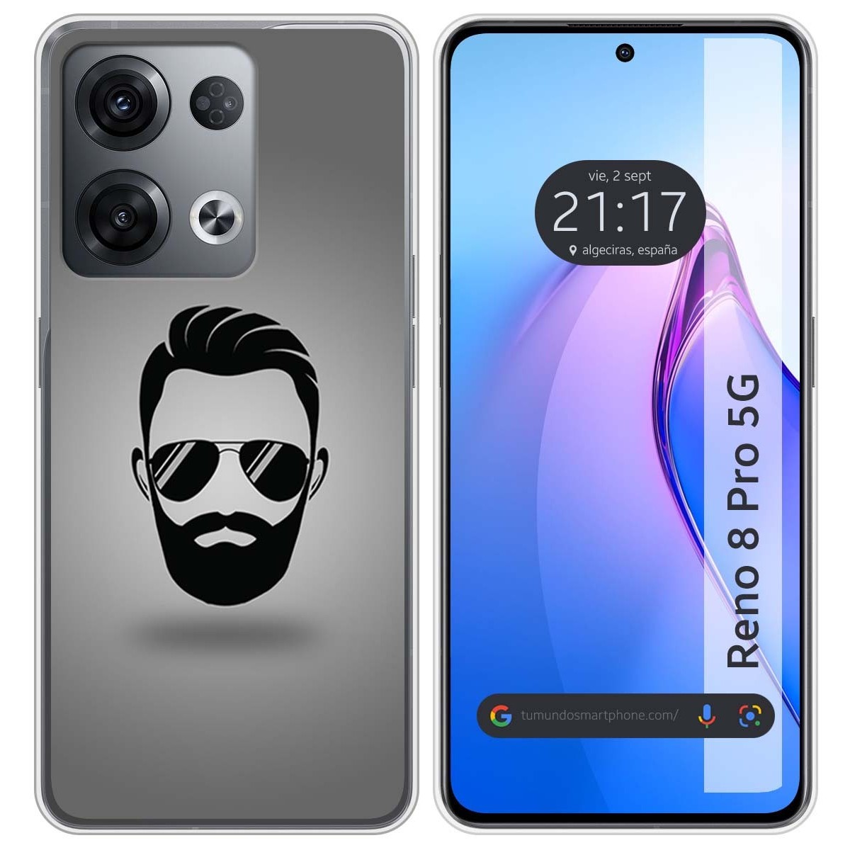 Funda Silicona para Oppo Reno 8 Pro 5G diseño Barba Dibujos