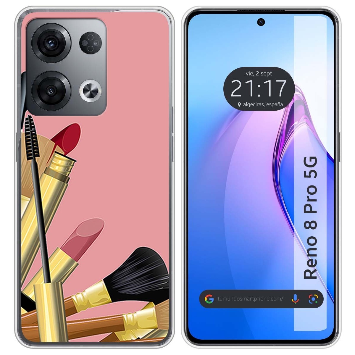 Funda Silicona para Oppo Reno 8 Pro 5G diseño Brochas Dibujos