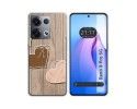 Funda Silicona para Oppo Reno 8 Pro 5G diseño Corazones Madera Dibujos