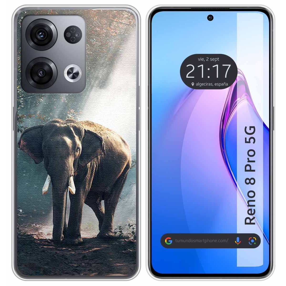 Funda Silicona para Oppo Reno 8 Pro 5G diseño Elefante Dibujos