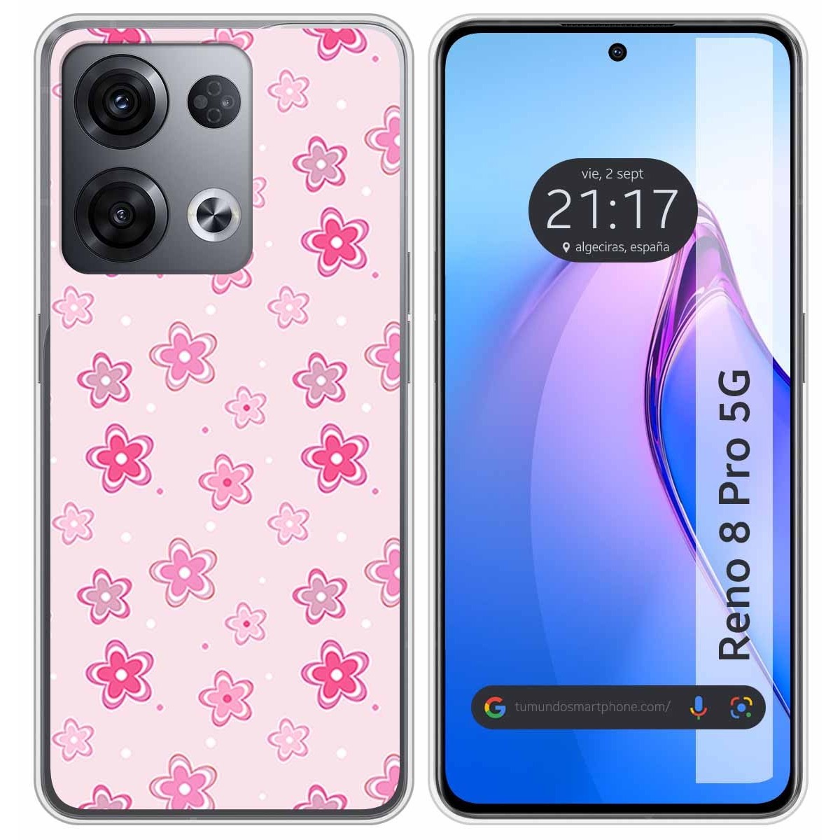 Funda Silicona para Oppo Reno 8 Pro 5G diseño Flores Dibujos