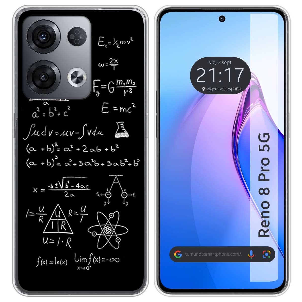 Funda Silicona para Oppo Reno 8 Pro 5G diseño Formulas Dibujos