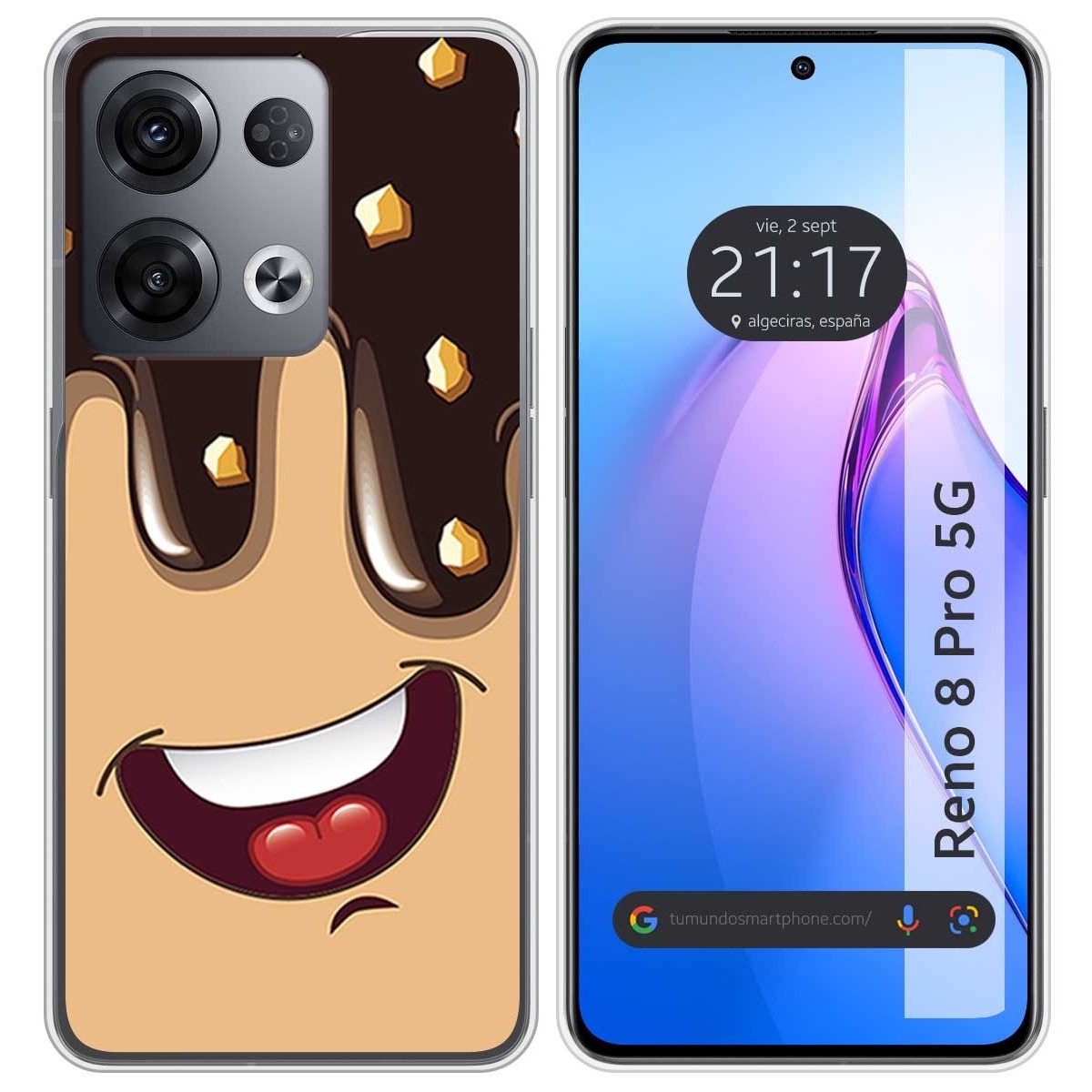 Funda Silicona para Oppo Reno 8 Pro 5G diseño Helado Chocolate Dibujos