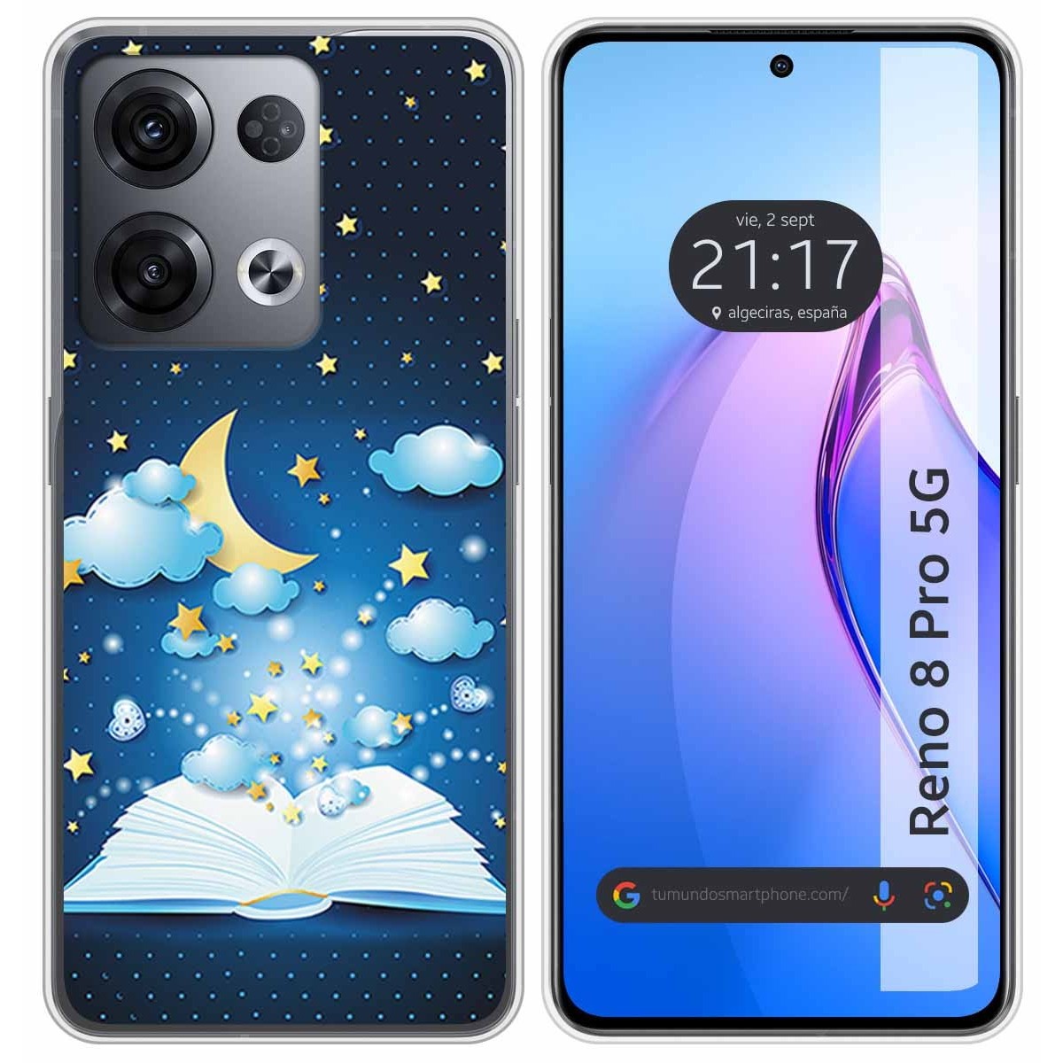 Funda Silicona para Oppo Reno 8 Pro 5G diseño Libro Cuentos Dibujos