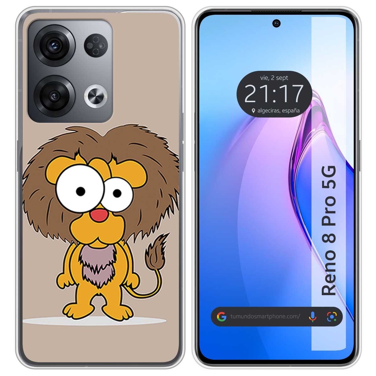 Funda Silicona para Oppo Reno 8 Pro 5G diseño Leon Dibujos