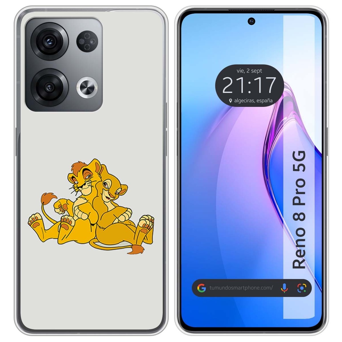 Funda Silicona para Oppo Reno 8 Pro 5G diseño Leones Dibujos