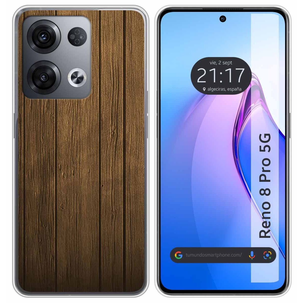 Funda Silicona para Oppo Reno 8 Pro 5G diseño Madera Dibujos