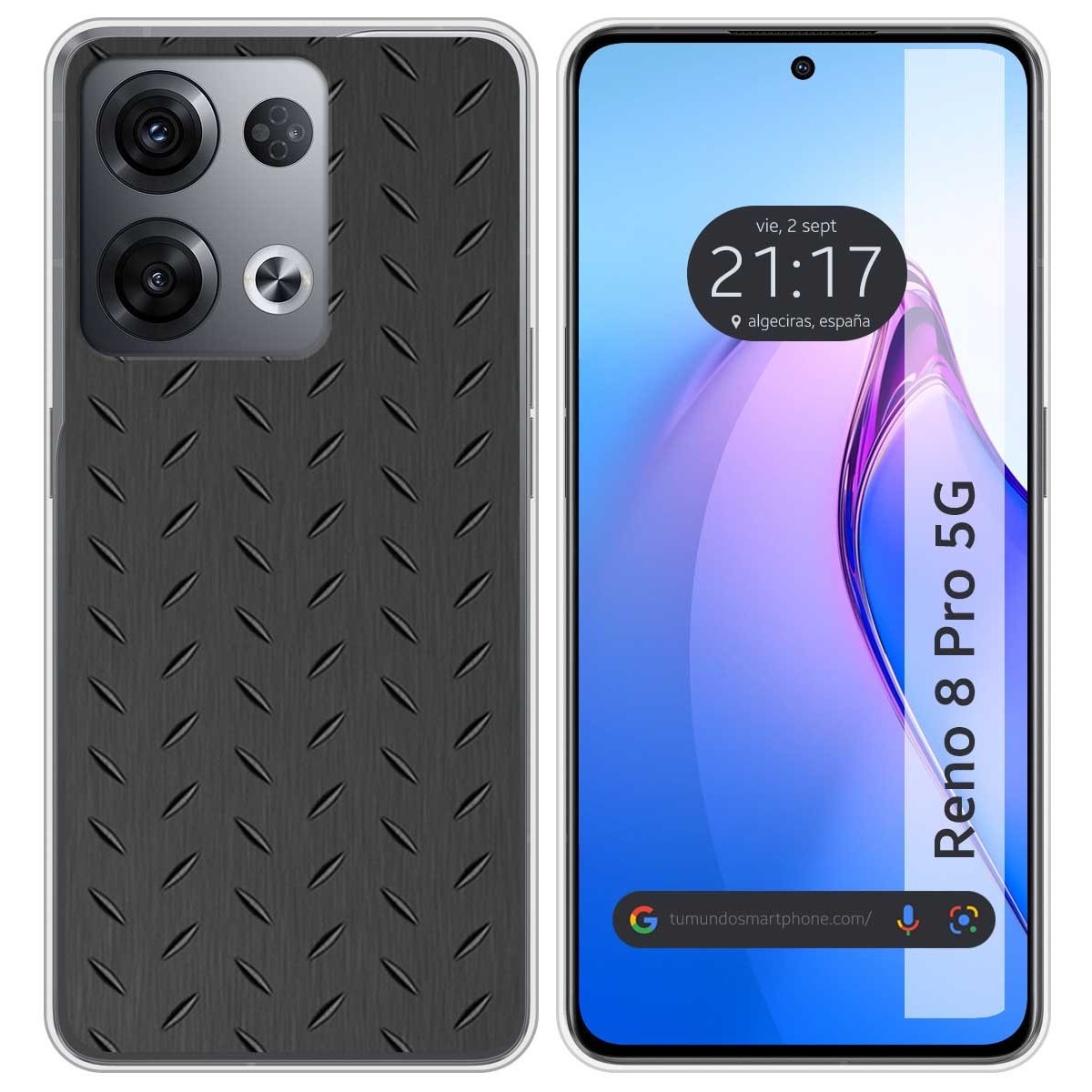 Funda Silicona para Oppo Reno 8 Pro 5G diseño Metal Dibujos