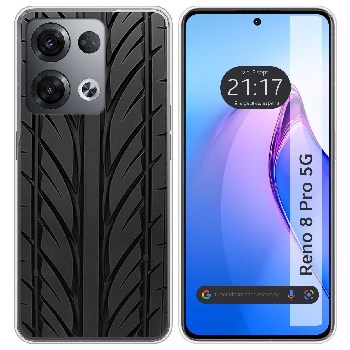 Funda Silicona para Oppo Reno 8 Pro 5G diseño Neumatico Dibujos