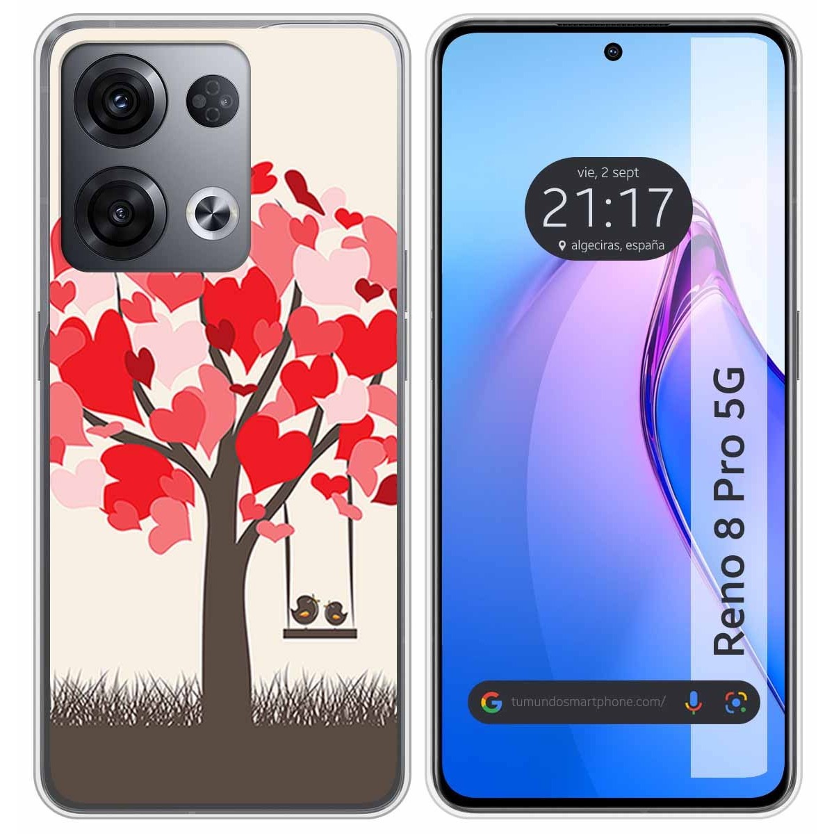 Funda Silicona para Oppo Reno 8 Pro 5G diseño Pajaritos Dibujos