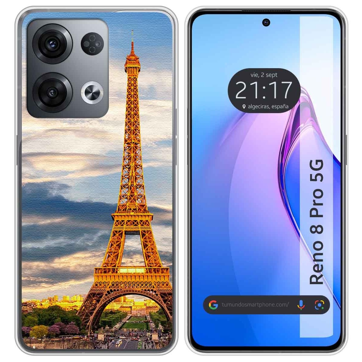 Funda Silicona para Oppo Reno 8 Pro 5G diseño Paris Dibujos