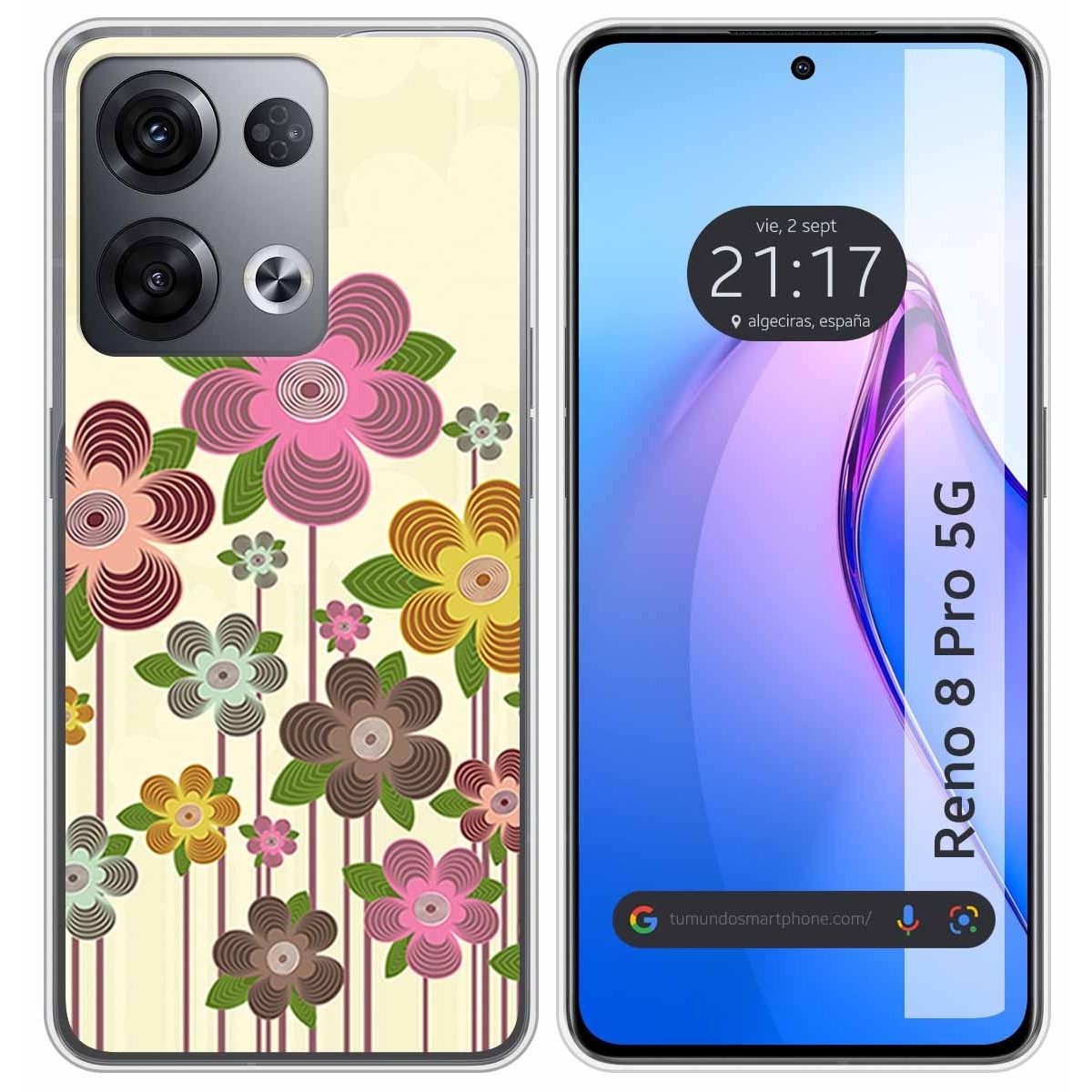 Funda Silicona para Oppo Reno 8 Pro 5G diseño Primavera En Flor Dibujos