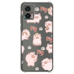 Funda Silicona Antigolpes para Motorola Edge 30 Neo 5G diseño Cerdos Dibujos