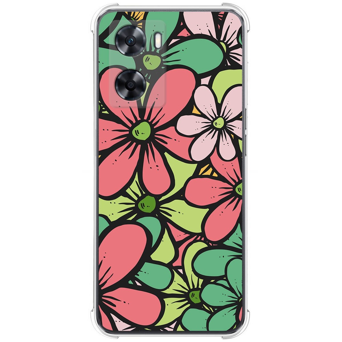 Funda Silicona Antigolpes para Oppo A57s diseño Flores 02 Dibujos